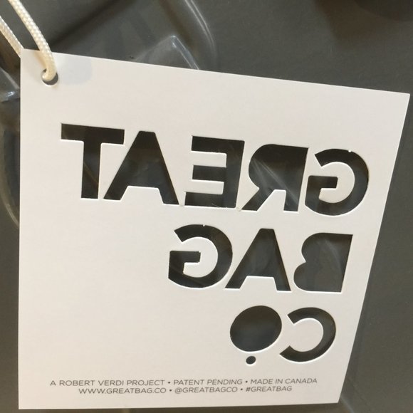 Great Bag Co Designer Robert Verdi Rubber Tote Hand Bag Purse Steel Grey - Picture 9 of 13